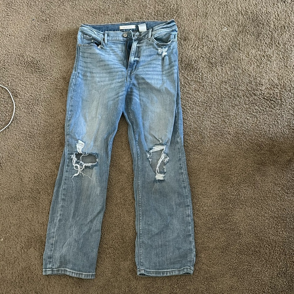 Eucina Jeans, super comfy. Ripped at knees